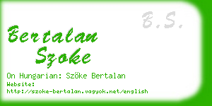 bertalan szoke business card